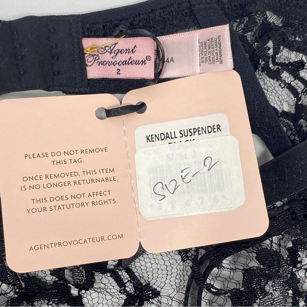 Agent Provocateur Kendall Black Suspender NWT - Picture 14 of 14